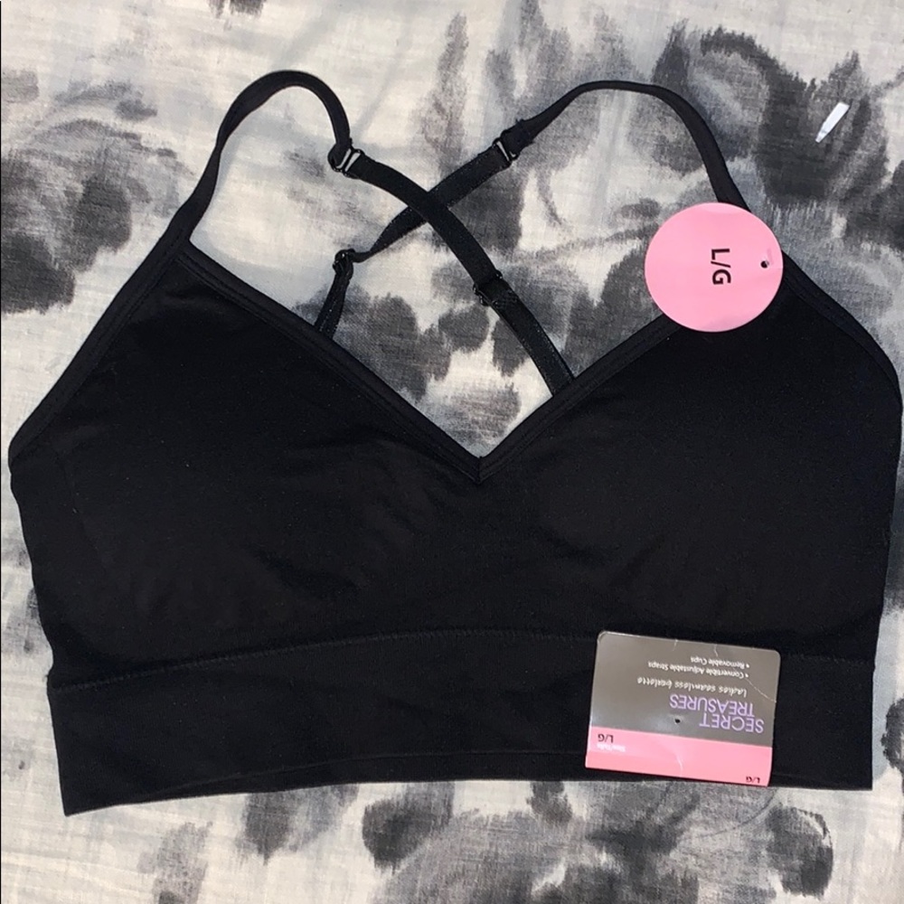 NWT Sz Large Black Seamless Bra🖤